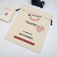 Sac en toile personnalisé avec cordon de serrage, motif Pôle Nord, pour cadeaux de Noël pour enfants, prix usine de gros