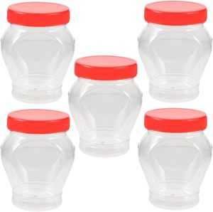 Pot à bonbons rond en plastique PET de petite taille VANTUR avec couvercle à vis pour le stockage des aliments (chocolat pour aliments pour bébés, noix) - Product Image 1