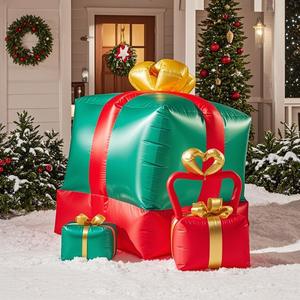 3D dibujos animados Elk Santa Claus muñeco de nieve pingüinos Navidad adornos inflables Adorable publicidad inflables - Product Image 6