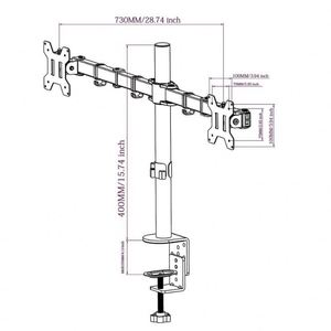 VESA 100x100 Easy-to-Install Dual Monitor <b>TV</b> <b>Stand</b> Desk <b>Mount</b> Monitor Arms - Product Image 6