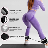 Sangles de cheville robustes réglables pour musculation, équipement de soutien pour entraînement des jambes sur machine à câble de gym