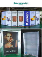 Boîte à lumière portable en tissu et présentoirs pour salons professionnels, système de signalétique en profilés d'aluminium pour expositions, bannière déroulante