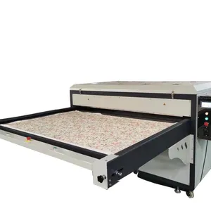 Prensa de calor de 2 plataformas para mangas de tela, manguito, alfombra, cortina, perforación en caliente y unión, 1 lado, 120x180cm