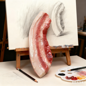 Réplique réaliste de ventre de porc en mousse écologique pour démonstrations de barbecue, échantillons de peinture artistique, aliments crus - Product Image 1