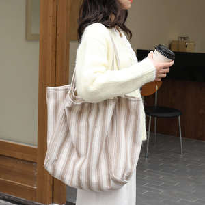 Bolsa <span class=keywords><strong>de</strong></span> Mano Grande <span class=keywords><strong>de</strong></span> Lona <span class=keywords><strong>de</strong></span> Algodón con Logotipo Personalizado, Hecha a Mano, Informal, Reutilizable para Compras - Product Image 1