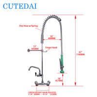 Großhandel Beliebte Design Vor spülung Wasserhahn für gewerbliche Küche Flexible drehbare Messing Küchen spüle Wasserhahn