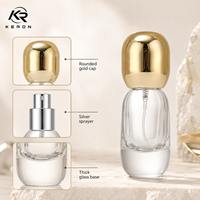 Flacon pulvérisateur de parfum en verre transparent, flacon de parfum vide, bouchon décoratif, emballage personnalisé avec logo, vente en gros