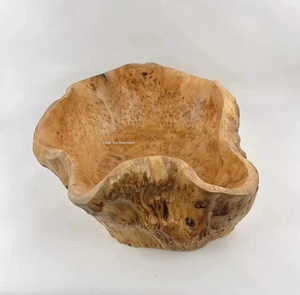 Guansen - Tazón para ensalada <span class=keywords><strong>grande</strong></span> de madera maciza de raíz de cedro rara, hecho a mano, estilo rústico, ecológico, <span class=keywords><strong>personalizado</strong></span>, para fiestas - Product Image 3