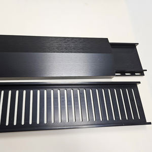 6061 di fabbrica 6063 trafilatura a spruzzo nero personalizzato lavorazione Cnc alluminio estrusione profilo in alluminio per scarico a pavimento - Product Image 3