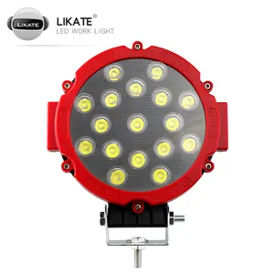 Lkt ไฟแรงสูง7นิ้ว12V 24V 51W,ไฟสปอต/ ฟลัดไลท์บาร์ไฟ Led ทำงานสำหรับรถจี๊ปออฟโรด12V 24V 4X4 4wd เรือ Suv รถบรรทุก