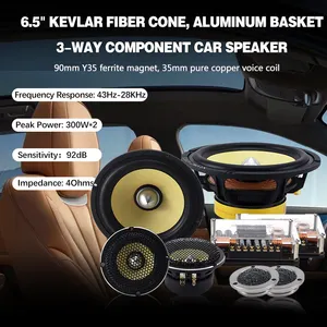 6,5-Zoll-3-Wege-Komponenten-Autolautsprecher Lautsprecher Car Audio für Audio Cars-Lautsprecher