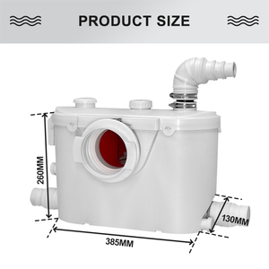 FLO500-B pompe de macérateur de toilettes, <span class=keywords><strong>broyeur</strong></span> d'égout, pompe de macérateur de toilettes pour salle de bains - Product Image 3