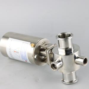 Válvula de Bola Sanitaria de 1.5 Pulgadas de Acero Inoxidable 304 316L con Actuador Neumático, Aislamiento Recto y Abrazadera Tri-Clamp - Product Image 4
