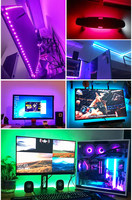 Bande LED USB en gros RGB 5050, synchronisation musicale, contrôle par application 5V, changement de couleur, auto-adhésive, rétroéclairage pour jeux et TV
