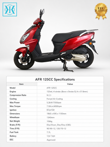 Scooter <span class=keywords><strong>moto</strong></span> <span class=keywords><strong>125cc</strong></span> AFR 125, cyclomoteur à essence, réservoir de carburant de 7,7 L, 12V 7AH, refroidissement par air forcé, homologué EEC, homologué pour la route, pour les trajets quotidiens - Product Image 3
