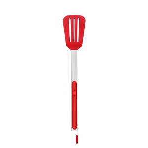 Plump 12-Inch Silicone Stainless Steel Food Tongs With Slotted Spatula Easy To Clean Kitchen <b>Utensil</b> For Grilling Steak Pasta - Product Image 2