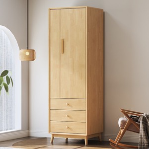 <span class=keywords><strong>Armoire</strong></span> en bois massif durable pour <span class=keywords><strong>chambre</strong></span> nordique, petit appartement, maison, <span class=keywords><strong>chambre</strong></span> d'enfant, meuble de rangement pratique à grande capacité - Product Image 4