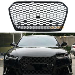 Griglia Anteriore Nera Lucida a Rete Design RS6 con Cornice Inferiore per <span class=keywords><strong>Audi</strong></span> <span class=keywords><strong>A6</strong></span> C7.5 S6 4G 2016 2017 <span class=keywords><strong>2018</strong></span> - Offerta Speciale - Product Image 3
