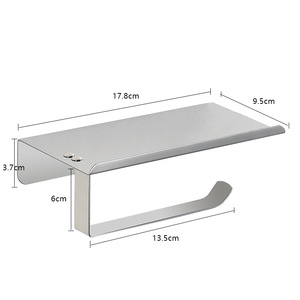 Portarrollos de Papel Higiénico y Soporte para Teléfono Móvil de Aleación de Zinc, Montado en la Pared, para Hotel y Hogar, Organizador de Baño sin Perforaciones - Product Image 4