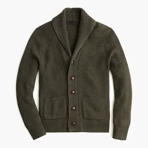 High Quality Fashionable Shawl Collar Knitted Full Sleeve Casual Men's Cardigan Sweaters From Bangladesh