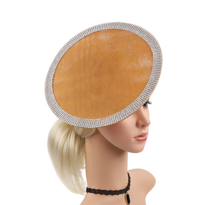 Haute qualité thé fête diamant clouté Polyester Kentucky Derby Fascinator chapeaux avec pinces à cheveux pour les femmes fête décoration quotidienne - Product Image 5
