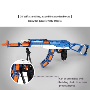 C81001 Cada AWP AK47 Gewehr Revolver Pistole SWAT Armee Waffenmodell DIY Bausteine Militär-Baukasten Spielzeug - Product Image 5