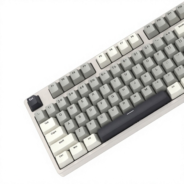 Functional Gray USB Wired Mechanical Keyboard with Backlit 108 Keys Silent Switches for Gaming and Office Use