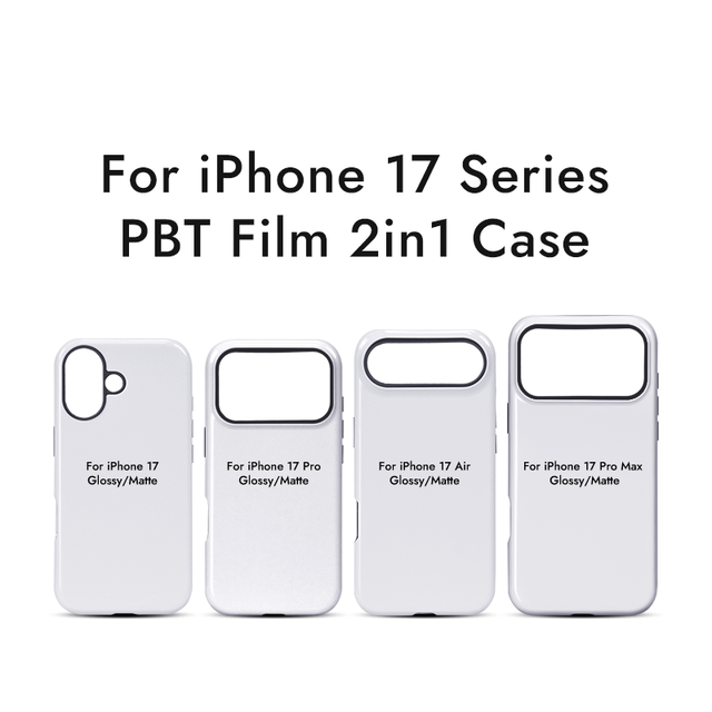 Prosub 2-in-1 Phone Case for iPhone 17 Series 3D  PBT Film Sublimation Printing Plastic Mobile Case