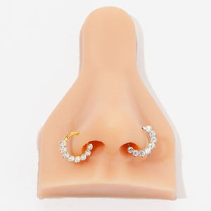 G23 16G Titanio ASTM F136 Joyería Corporal Sexy: Clicker Articulado, Aro para Piercing de Nariz y Daith, Pendientes de Zirconia para Septum, Anillo de Nariz - Product Image 3