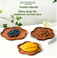 Neuheit Japanischer Minimalistischer Stil Ebenholz Bonboniere Kleine Desktop-Organizer Snackbehälter für Teetisch-Dekoration