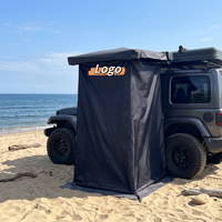 Tente de douche latérale pour voiture en aluminium à coque rigide, tente individuelle, cabine de douche pour le camping