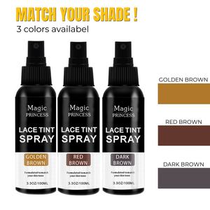Pizzo tinta Spray 100Ml <span class=keywords><strong>3</strong></span> colori Private Label per parrucca in pizzo Esay da usare e non appiccicoso pizzo tinta Spray parrucca Spray - Product Image 4