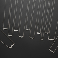 Collier avec pendentif lettre personnalisé en acier inoxydable plaqué or 18 carats, chaîne à maillons, charme d'anniversaire