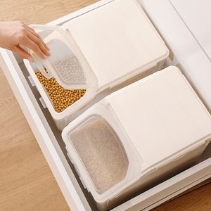 New Style Rice <b>Drum</b> sealed Moisture-proof Insect-proof Plastic Rice Storage <b>Box</b> Bucket Cereal Container With Wheels Dustproof - Product Image 6