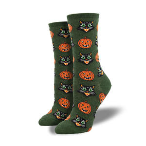 Nouveau Halloween créatif drôle citrouille Jacquard unisexe longues chaussettes Couple mi-mollet <span class=keywords><strong>moche</strong></span> noël sorcière chaussettes - Product Image 6