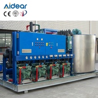Grande machine commerciale à glace en flocons pour comptoirs de présentation de poissons et fruits de mer frais en hypermarchés