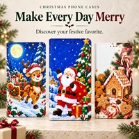 Casing HP Kulit PU Custom Motif Natal 2026, Model Flip Cover untuk iPhone 18 Pro Max 17 16 15 14 dengan Slot Kartu, Grosir OEM
