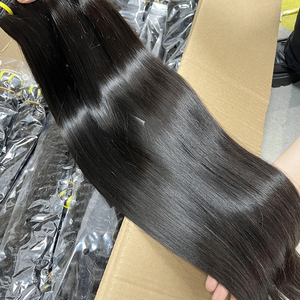 Cabello Brasileño Virgen Liso Sin Procesar, Trama Única al por Mayor, Sin Pegamento, Color Natural, para Trenzas Boho, Peluca - Product Image 5