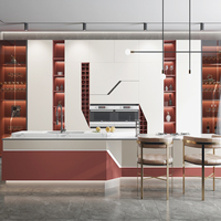 Meuble de cuisine personnalisé design moderne et intelligent Meuble de cuisine pour la maison Armoire de cuisine modulaire en acier inoxydable