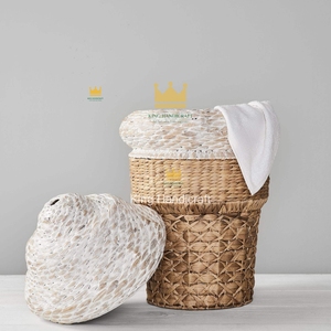 Paniers de rangement en jacinthe d'eau tressés à la main pour enfants, en forme de crème glacée, pour jouets, design moderne, pour salle de bain et chambre à coucher - Product Image 2