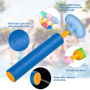 Pistolet à eau bleu avec buse verte, jouet en plastique pour enfants, jeu d'été en plein air - Product Image 5