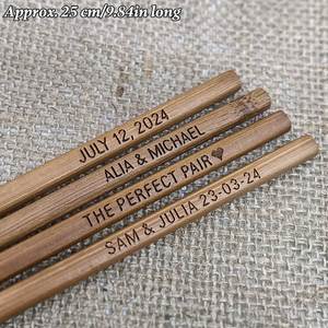 Palillos de Madera Vintage, Recuerdos para el Año Nuevo Chino, Par Perfecto, Tejidos, Ecológicos, Regalos para Fiestas, Color y Tamaño Personalizables - Product Image 5
