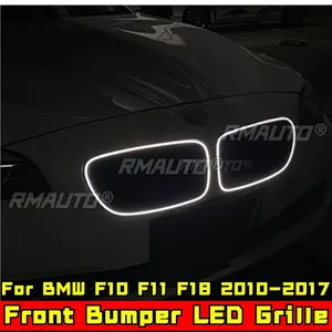 Grille avant LED pour BMW Série 5 F10 F11 F18 2010-2017, calandre de pare-chocs avant de course, grille LED de pare-chocs avant, accessoires de voiture - Product Image 4