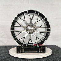 Jantes en aluminium forgé 6061-T6, finition noir brillant brossé, multi-rayons, pour Mercedes Maybach Classe S, BMW Série 7, Audi A8