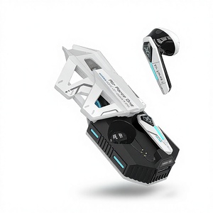 Auricolari Wireless Stile Mecha Alieno con ANC 5.<span class=keywords><strong>4</strong></span>, Controllo Touch, Bass Boost, Display LED, Impermeabili IPX-<span class=keywords><strong>4</strong></span> - Product Image 4