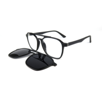2024 nouvelles lunettes à monture Ultem de haute qualité OEM Clip magnétique polarisé sur lunettes TR90 Logo personnalisé lunettes à monture optique magnétique