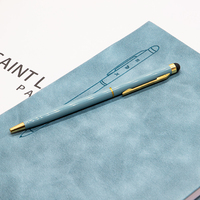Carnet en cuir PU avec logo personnalisé et stylet tactile, agenda d'affaires de luxe gaufré, coffret cadeau promotionnel pour entreprise