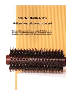 <span class=keywords><strong>Brosse</strong></span> <span class=keywords><strong>à</strong></span> cheveux résistante <span class=keywords><strong>à</strong></span> la chaleur de qualité supérieure avec des poils de sanglier naturels, manche en bois pour volume et brillance - Product Image 3