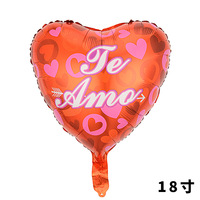 Je t'aime en espagnol, ballons en feuille d'aluminium en forme de cœur rouge de 18 pouces pour la fête des mères, la Saint-Valentin, décorations
