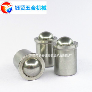 Stainless Steel Ball Plunger D10 L13 Cylindrical Head Precision Spring Push Fit Locating Ball For Bearing Applications - Product Image 2